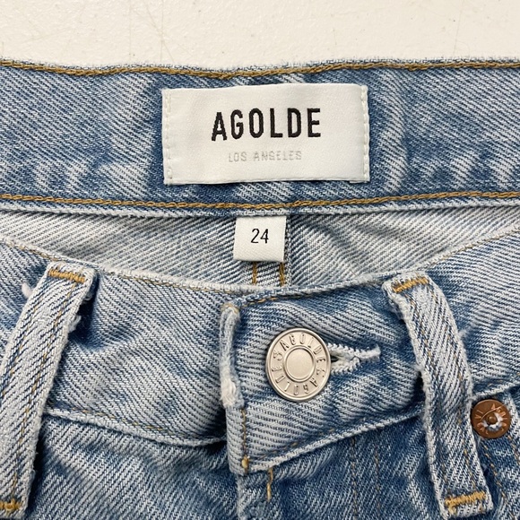 Agolde Dee Vintage Cutoff High Rise Denim Shorts in Muse - Picture 10 of 11